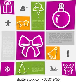 Christmas sticker infographic
