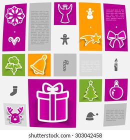 Christmas sticker infographic
