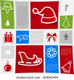 Christmas sticker infographic