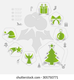 Christmas sticker infographic