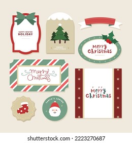 Weihnachtsaufkleber-Objektschichtkollektion 

