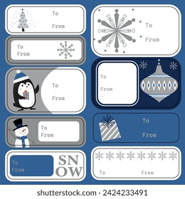 Christmas Sticker sets with winter color