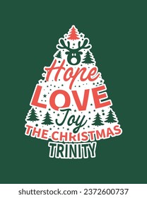 Christmas Sticker and T-Shirt Design, Christmas tree 