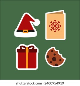 "Christmas stickers" are festive graphic elements perfect for holiday-themed designs. They can be used for decorating digital greetings, social media posts, or print materials to spread holiday cheer.