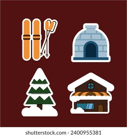 "Christmas stickers" are festive graphic elements perfect for holiday-themed designs. They can be used for decorating digital greetings, social media posts, or print materials to spread holiday cheer.