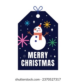 Christmas stickers. Christmas Label. Merry Christmas background. Happy Christmas elements. Xmas tree. gift box. Label, Sticker, Template. December 25. cartoon Vector illustration.