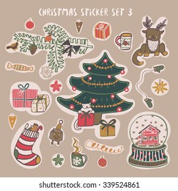 christmas stickers set