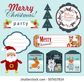 Christmas stickies and labels