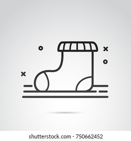 Christmas stock, gift, stocking, winter element. Vector art.