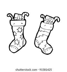 christmas stocking cartoon set