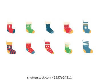 Christmas Stocking Cute Element Set 