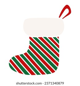 Christmas stocking, decoration material, vector