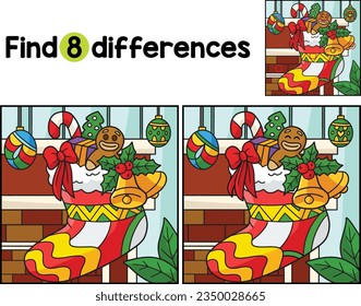 Christmas Stocking Find The Differences