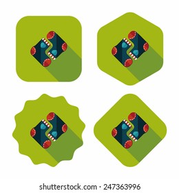 Christmas stocking flat icon with long shadow,EPS 10