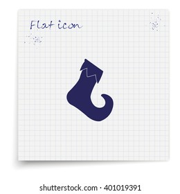 Christmas stocking icon.