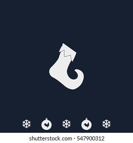 Christmas stocking icon.