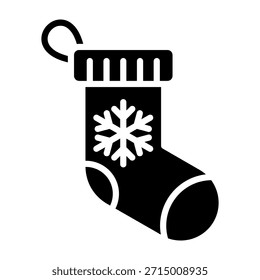 Ilustração de vetor de glifos de ícones de Natal