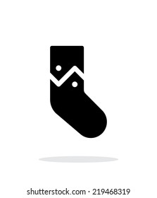Christmas stocking icon on white background. Vector illustration.
