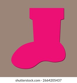 Christmas stocking icon pink festive holiday symbol