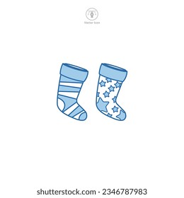 Christmas Stocking icon symbol vector illustration isolated on white background