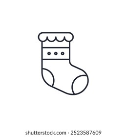 Christmas Stocking icon vector illustration. Christmas Stocking symbol isolated on white background