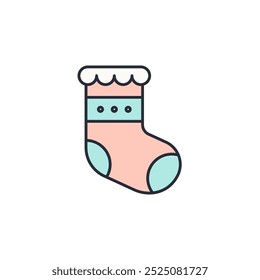 Christmas Stocking icon vector illustration. Christmas Stocking symbol isolated on white background