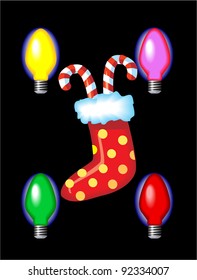 Christmas Stocking and Lights