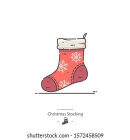 Christmas Stocking - Line color icon