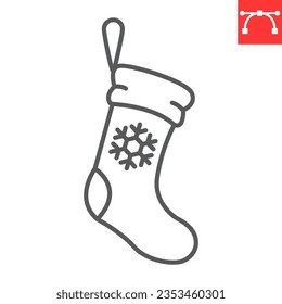 Premium Vector  Christmas sock or stockings for presents cartoon funny  sticker vector illustration