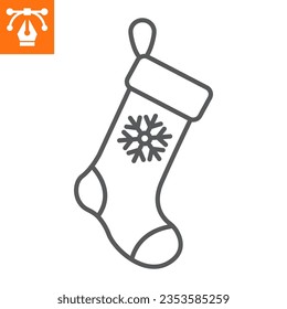 Snowy Christmas Stocking A Vector Illustration Of A Black Stocking With  Snowflake Pattern Vector, Vector, Celebrate, December PNG and Vector with  Transparent Background for Free Download