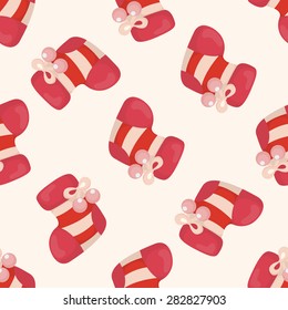 Christmas stocking ,seamless pattern
