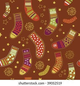 Christmas Stocking - seamless pattern