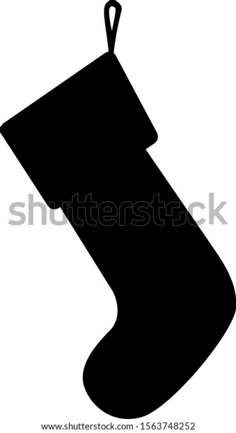 Christmas Stocking Silhouette Vector Graphic Stock Vector (Royalty Free ...