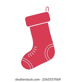 Christmas stocking. Christmas sock illustration