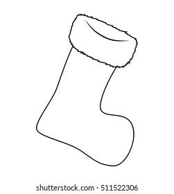 christmas stocking sock vector silhouette symbol icon design. Beautiful illustration isolated on white background
