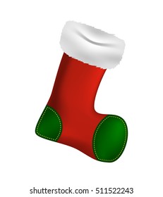christmas stocking sock vector symbol icon design. Beautiful illustration isolated on white background
