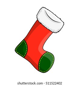 christmas stocking sock vector symbol icon design. Beautiful illustration isolated on white background
