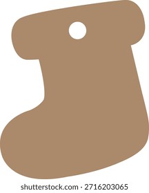 Etiqueta de calcetín de Navidad Etiqueta de regalo Ornamento de vacaciones Regalo de invierno Decoración de Navidad Diseño de Vector de Plantilla imprimible