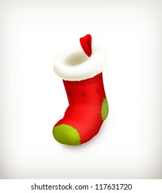 Christmas stocking, vector