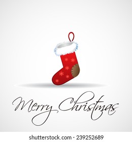 Christmas stocking. vector illustration