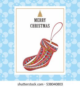 Christmas stocking,Christmas card template