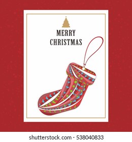 Christmas stocking,Christmas card template
