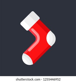 Christmas stockings icon. Christmas Stocking Minimalistic Flat icon