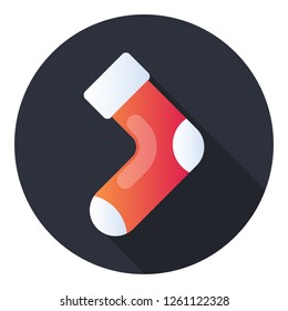 Christmas stockings icon. Christmas Stocking Minimalistic Flat icon