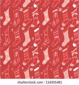 Christmas Stockings seamless pattern