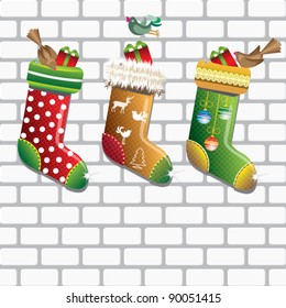 Christmas Stockings Vector eps10