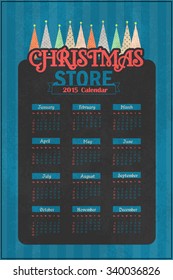 Christmas Store Full Calendar Year 2016 - Week Starts Sunday 