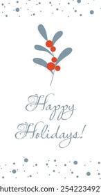 Christmas stories template Happy Holidays. Editable vector design for social media.