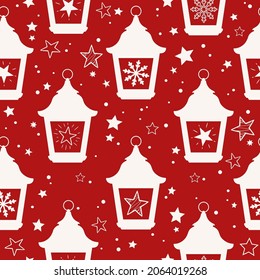 Christmas street lamp festive pattern