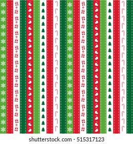 Christmas stripe pattern template - green and red design